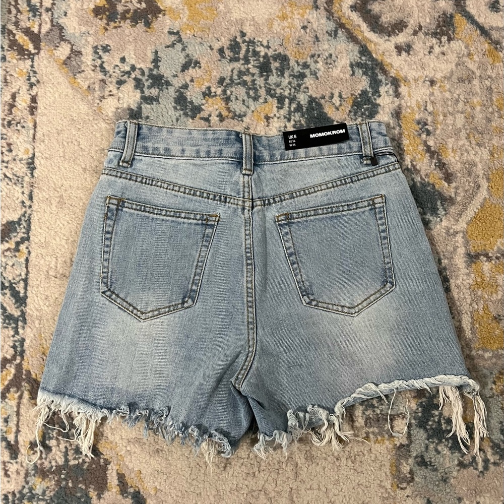Distressed High Waist Shorts - Picture 5 of 5